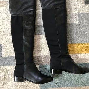 BCBG Maxazria Black leather over knee boots, 9